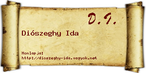 Diószeghy Ida névjegykártya